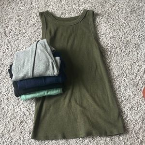 High neck slim fit tanks (5)